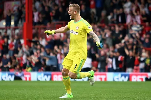 Brentford keeper on his penalty save and facing down Millwall's travelling army